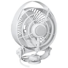 CAFRAMO MAESTRO 12V 3-SPEED 6" MARINE FAN WHITE W/ LED LIGHT