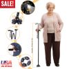 Foldable Canes Walking Cane w/LED Light Portable Walking Stick Adjustable Height Aluminum Walking Aid Stick for Men Women