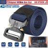 Men Military Belt Adjustable Tactical Belt Combat Waistband w/Metal Buckle Nylon Training Belt